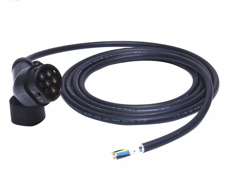 خط شارژ ماشین الکتریکی 5 متری جهانی 16A-32A 2 نوع 4 واحد با کلاس شعله UL94-V0