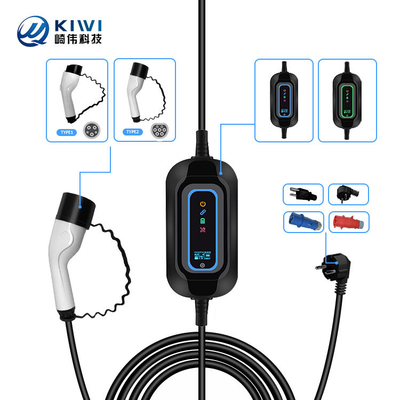 شارژر اتومبیل برقی خانگی قابل حمل نوع 2 3.5kw ایستگاه شارژ AC EV شارژر EV قابل حمل