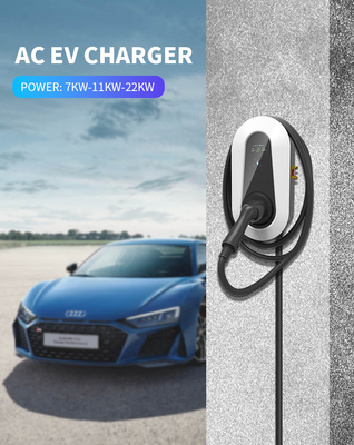 7kW 11kW 22kW شارژر ماشین خانه شارژر هوشمند AC IEC62196 IEC62955