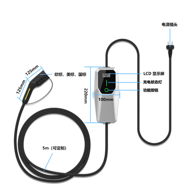 3.5kW AC Type 2 EV شارژر در فضای باز سطح 1 2 EV خانه شارژر دیواری CE FCC