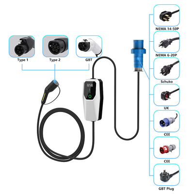 نوع 1 3.5KW 7KW 11KW AC سطح 1 2 Wall Box EV شارژر در پارکینگ خیابان