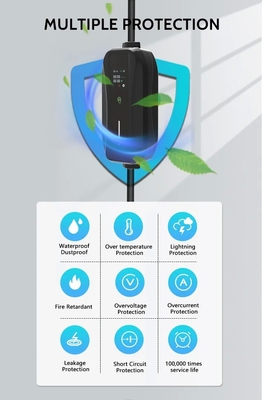 3.5KW 7KW 11KW AC پلاگ شارژ EV خانه سطح 1 2 Ev شارژر خانه ماشین همراه