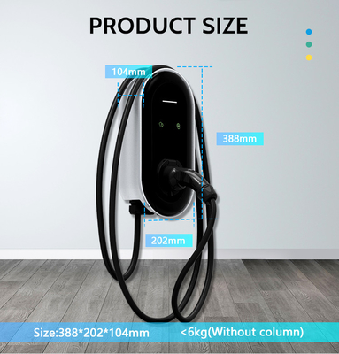 22kw EV Wallbox Charger 3 Phase Type 2 32a ایستگاه شارژ برای خانه 380v ولتاژ ورودی