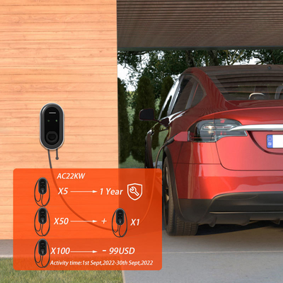 22kW 3-Phase Plug-in Fast Charge GB/T OCPP Wall Box EV Charger Station برای اتومبیل های الکتریکی