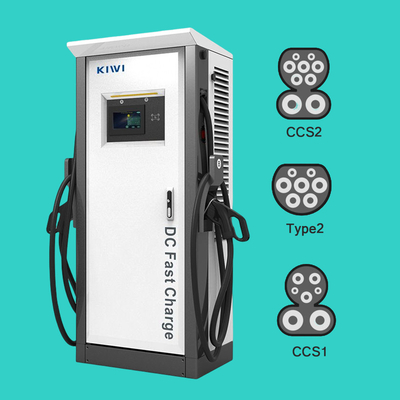 60KW DC CCS2 CHAdeMO Type2 OCPP1.6 شارژر اتومبیل الکتریکی برای شارژ سریع 200V-1000V