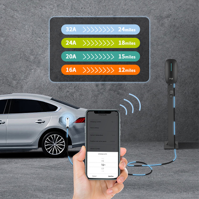 7kw 11kw 22kw AC EV شارژر تولید کنندگان دیوار نصب شده شارژ اسلحه انبار برای ایستگاه خودروهای الکتریکی تجاری