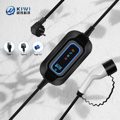 شارژر اتومبیل برقی خانگی قابل حمل نوع 2 3.5kw ایستگاه شارژ AC EV شارژر EV قابل حمل