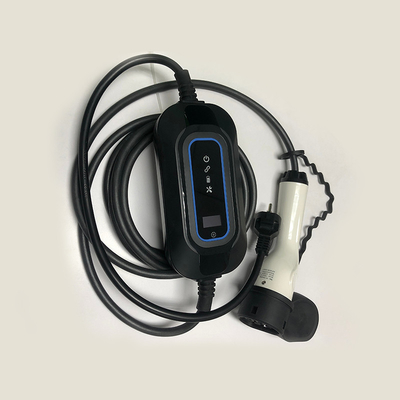 3.5KW سطح 2 ایستگاه شارژ EV قابل حمل نوع 2 IEC 62196 تنظیم شده 8-32A جریان AC نشت نوع B RCD 30mA 6mA برای خانه