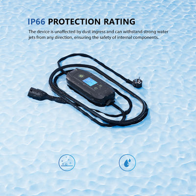 3شارژر EV قابل حمل.5kW با پلاگین نوع 1 IP67 16A خروجی